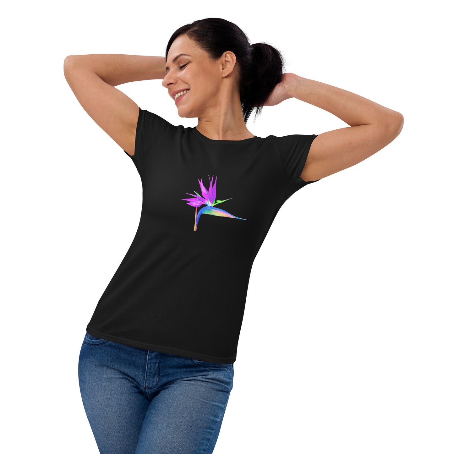 Bird of Paradise Pink Lady Women's short sleeve t-shirt