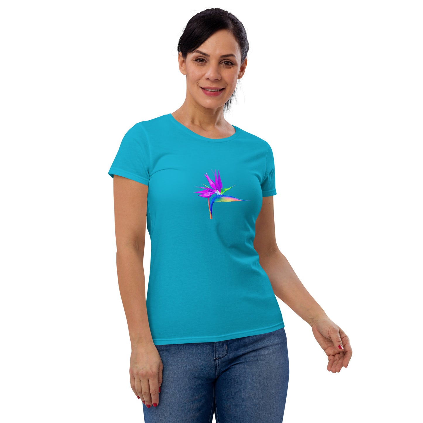 Bird of Paradise Pink Lady Women's short sleeve t-shirt