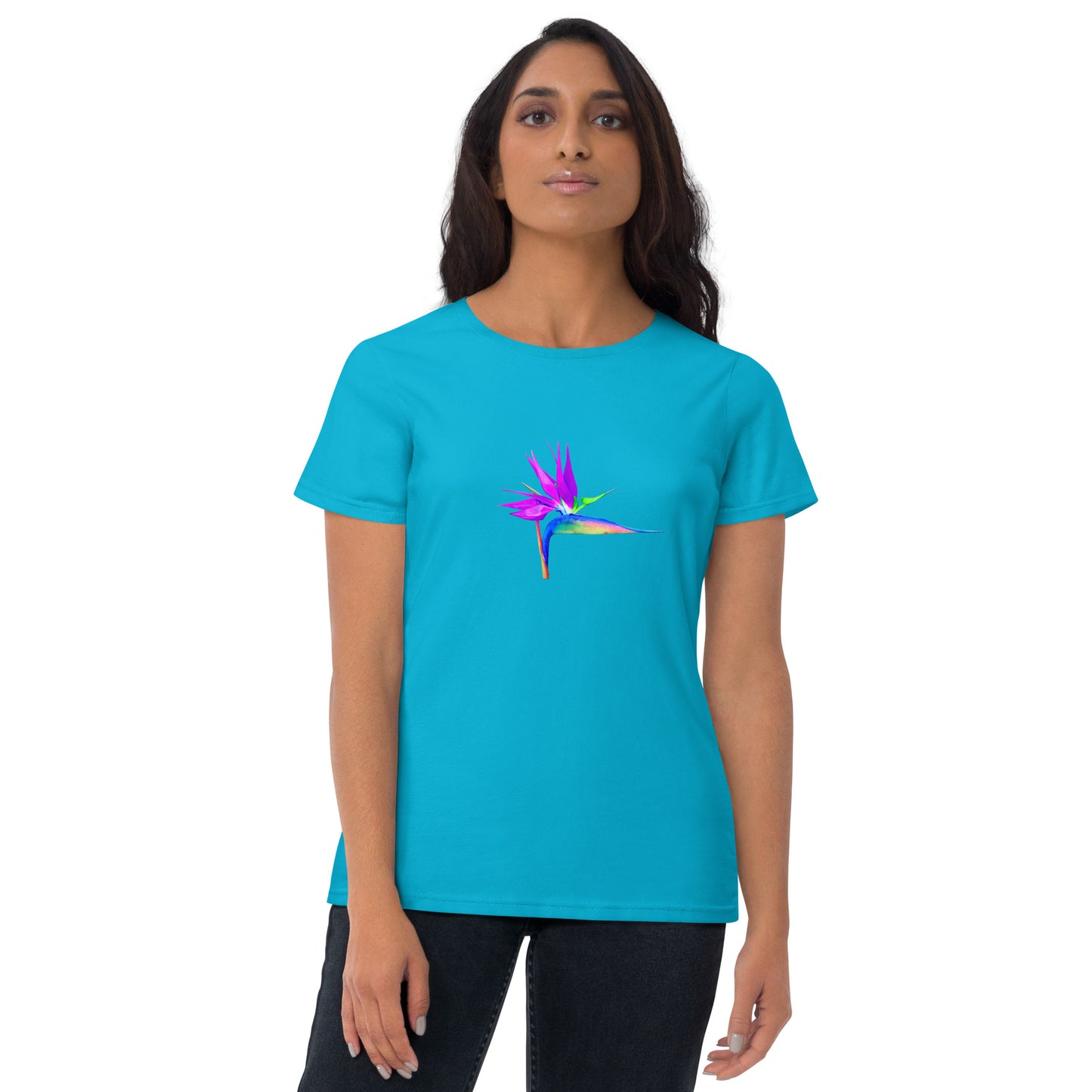 Bird of Paradise Pink Lady Women's short sleeve t-shirt