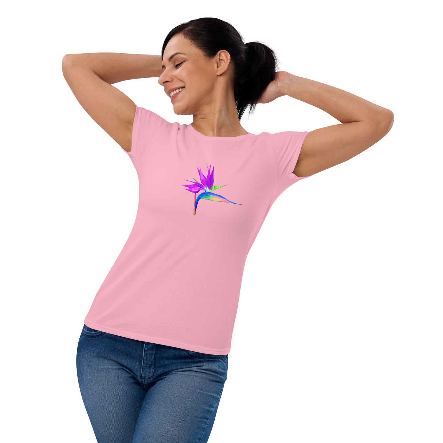 Bird of Paradise Pink Lady Women's short sleeve t-shirt