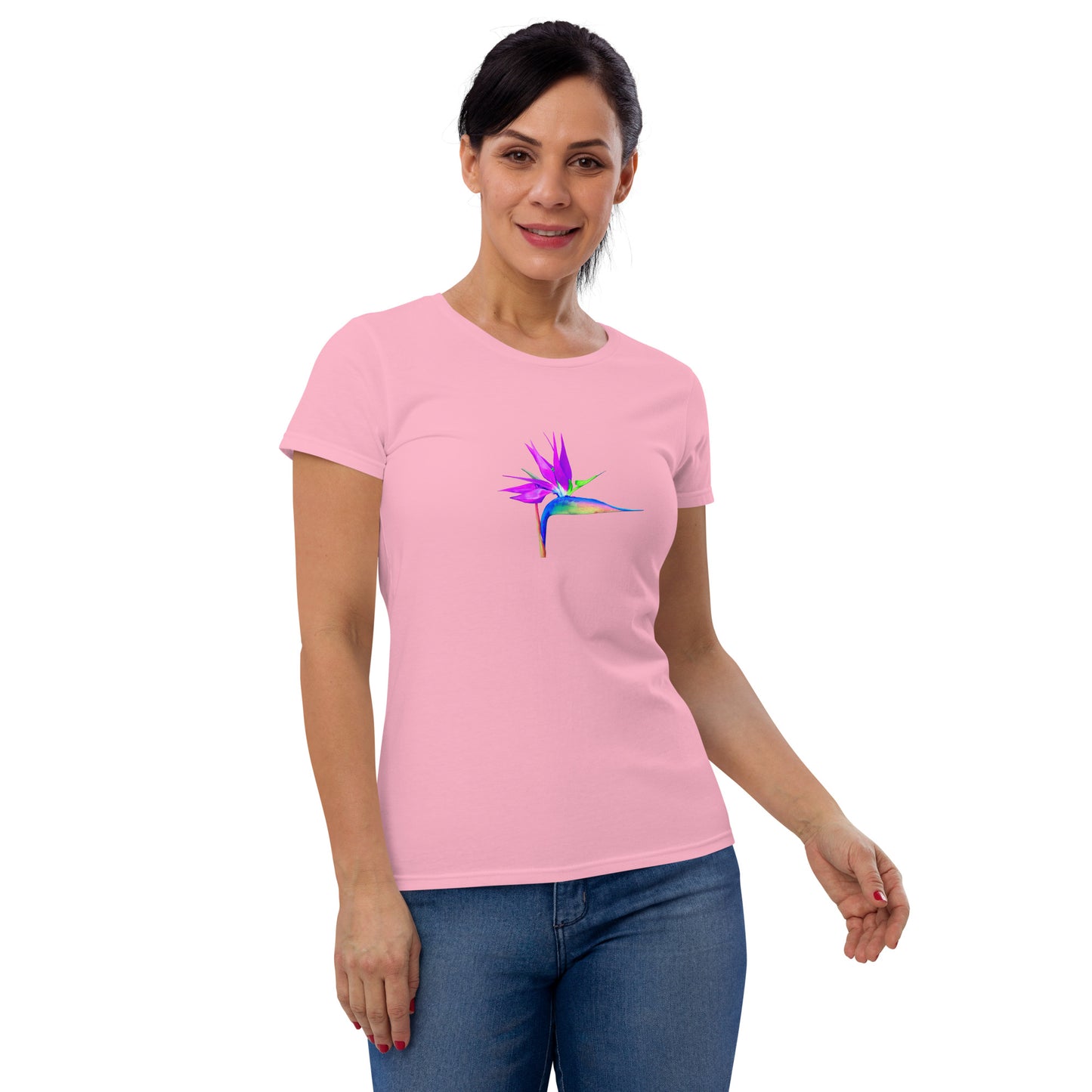 Bird of Paradise Pink Lady Women's short sleeve t-shirt