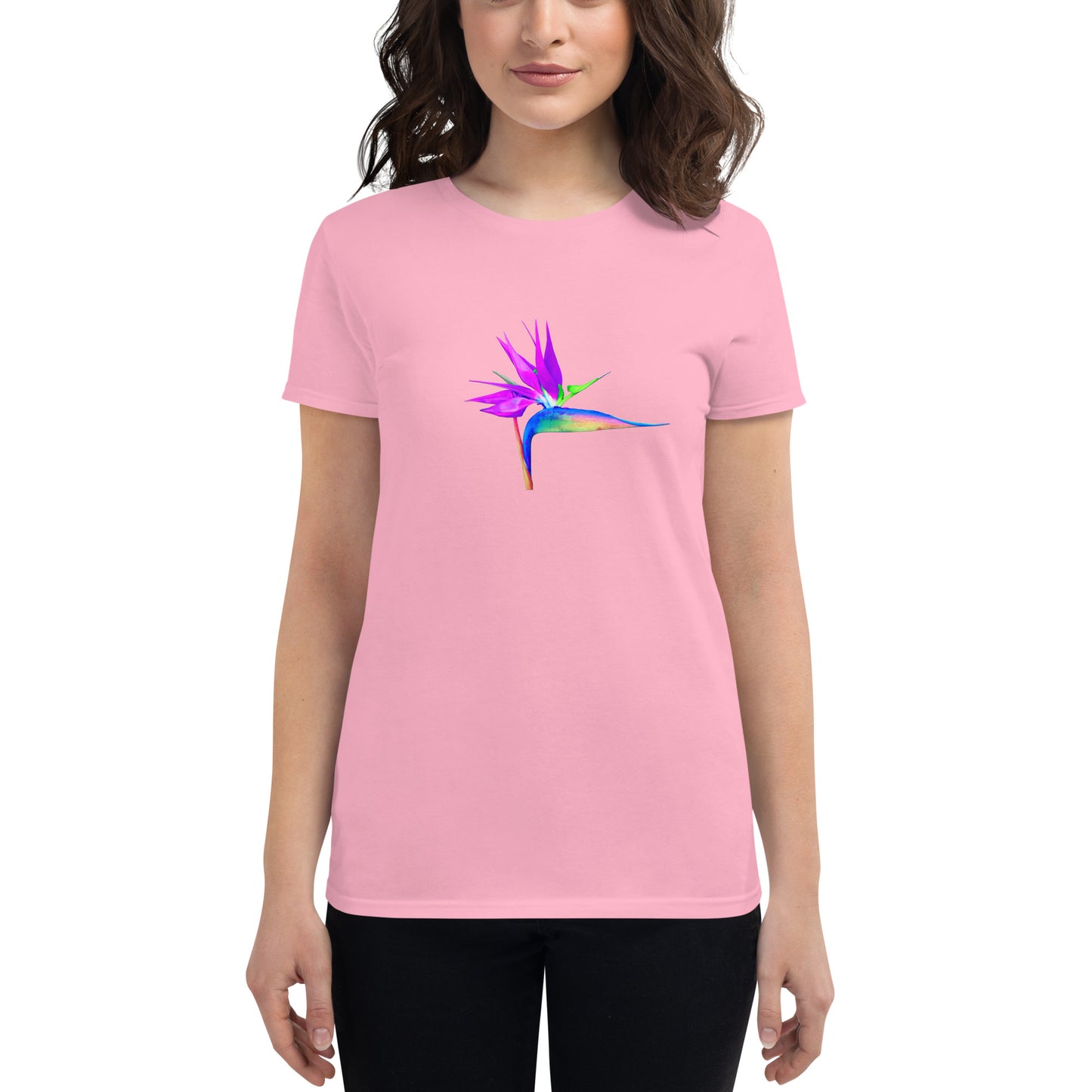 Bird of Paradise Pink Lady Women's short sleeve t-shirt