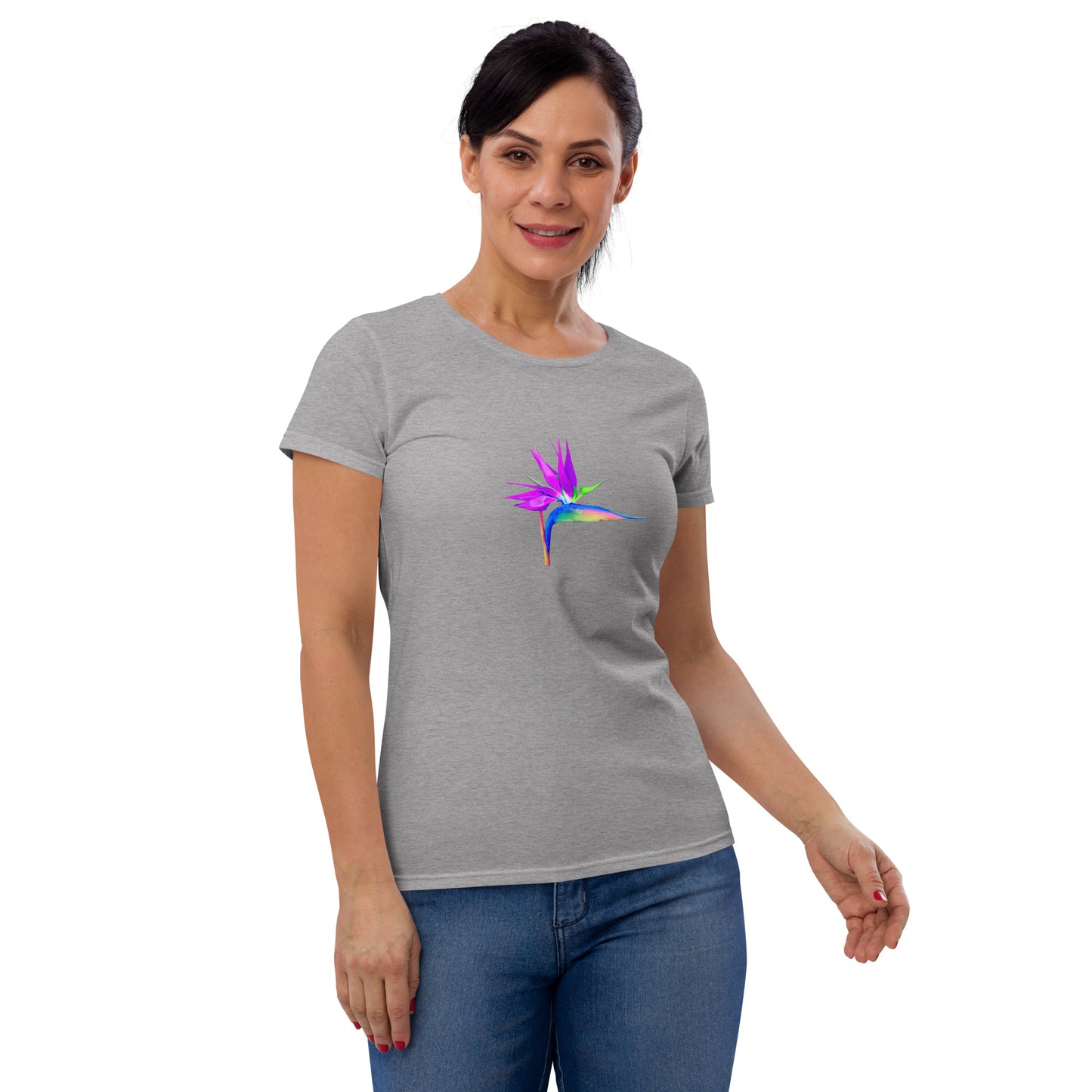 Bird of Paradise Pink Lady Women's short sleeve t-shirt