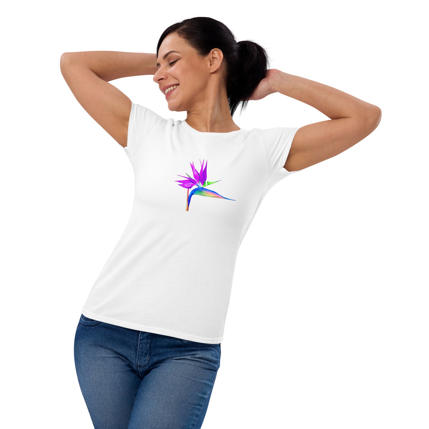 Bird of Paradise Pink Lady Women's short sleeve t-shirt