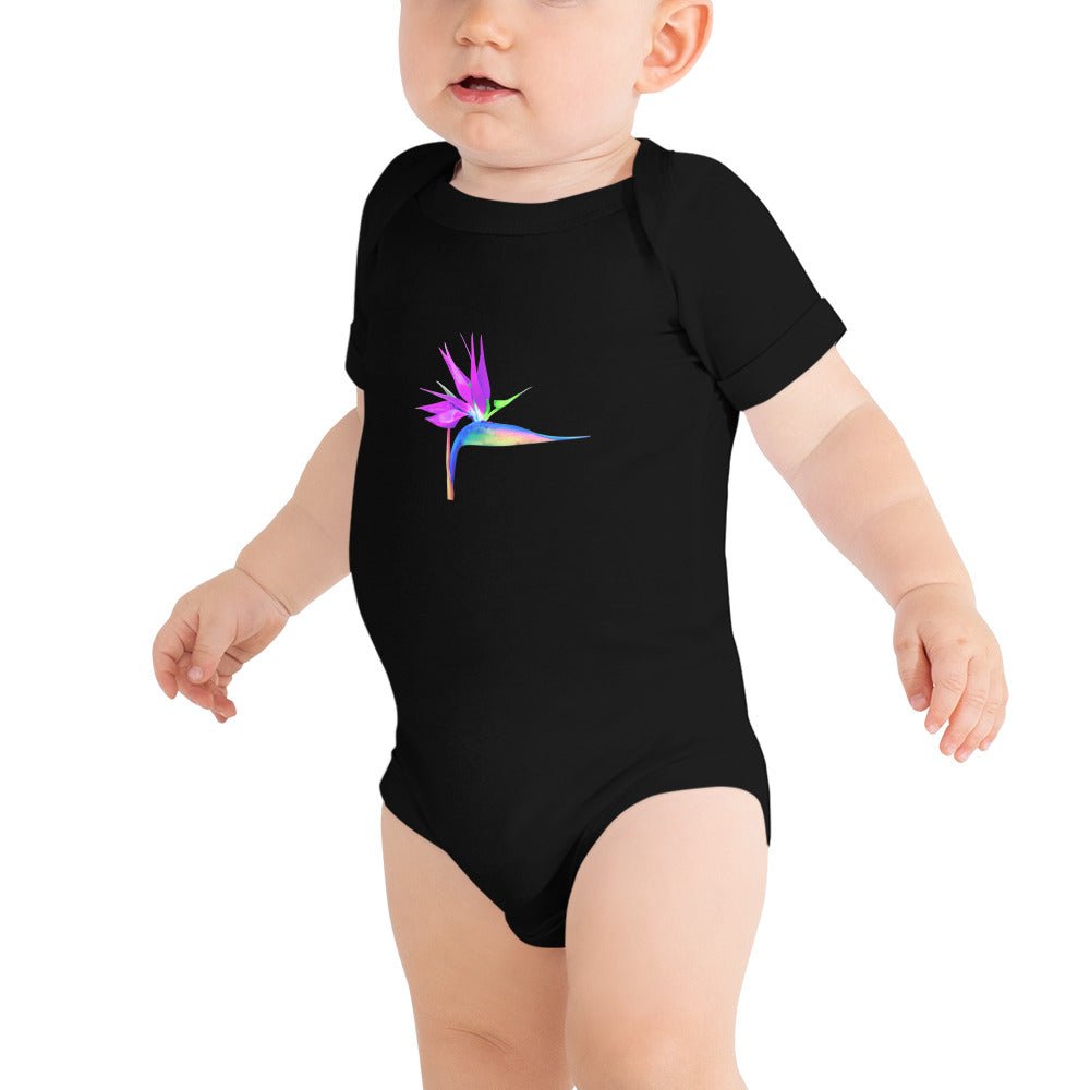 Bird of Paradise Rainbow Baby short sleeve one piece