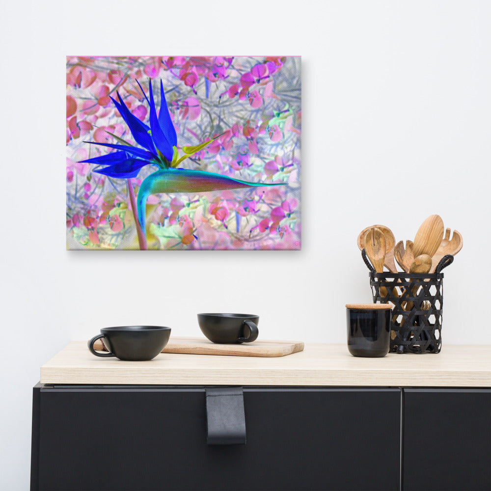 Bird of Paradise Pink Blossom Canvas Print