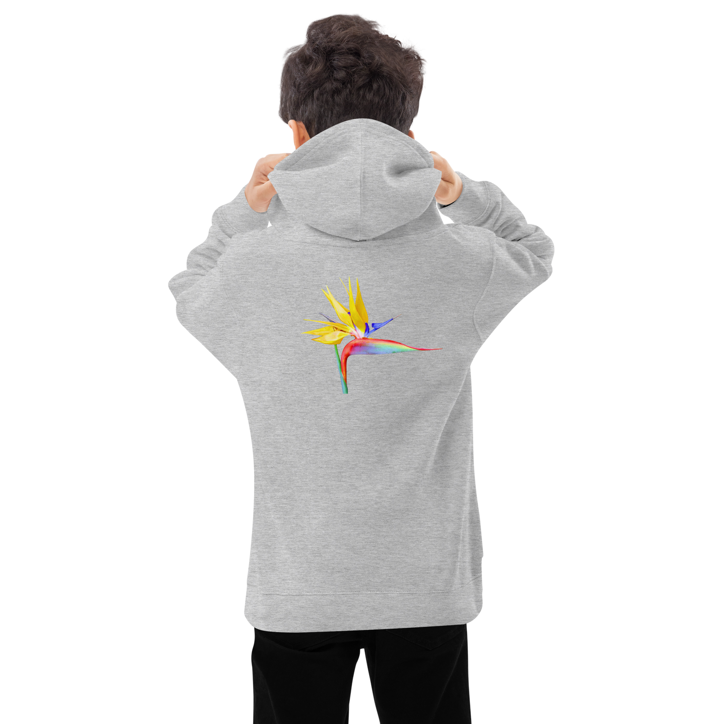 Bird of Paradise Original Colors Kids fleece hoodie