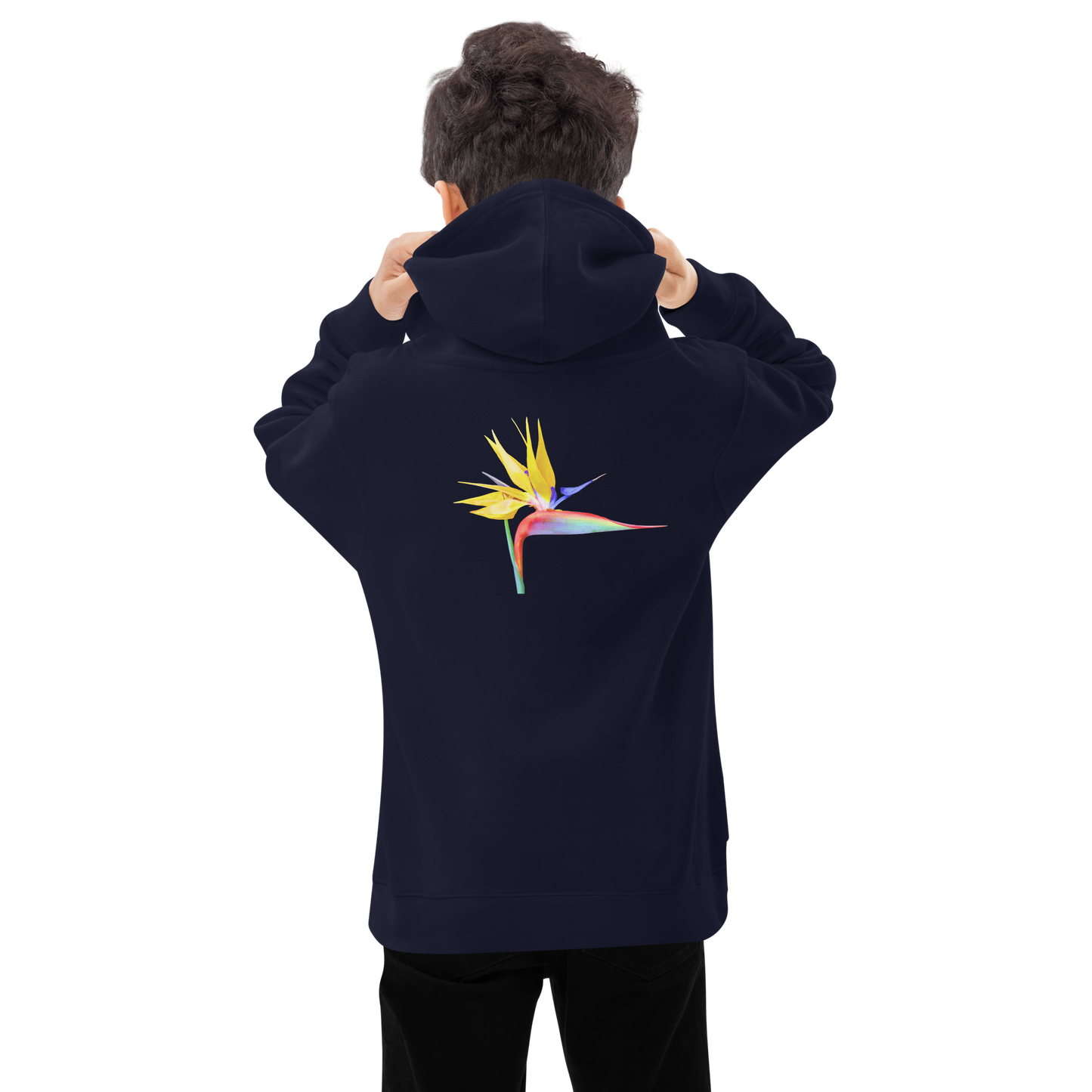 Bird of Paradise Original Colors Kids fleece hoodie