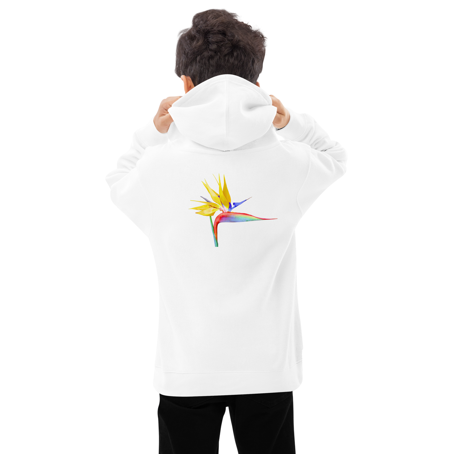 Bird of Paradise Original Colors Kids fleece hoodie