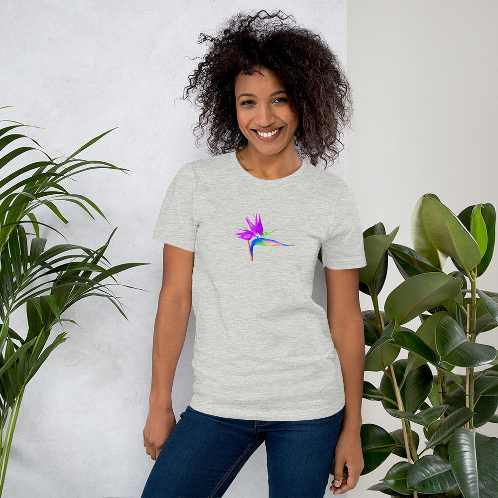 Bird of Paradise Rainbow Short-Sleeve Unisex T-Shirt