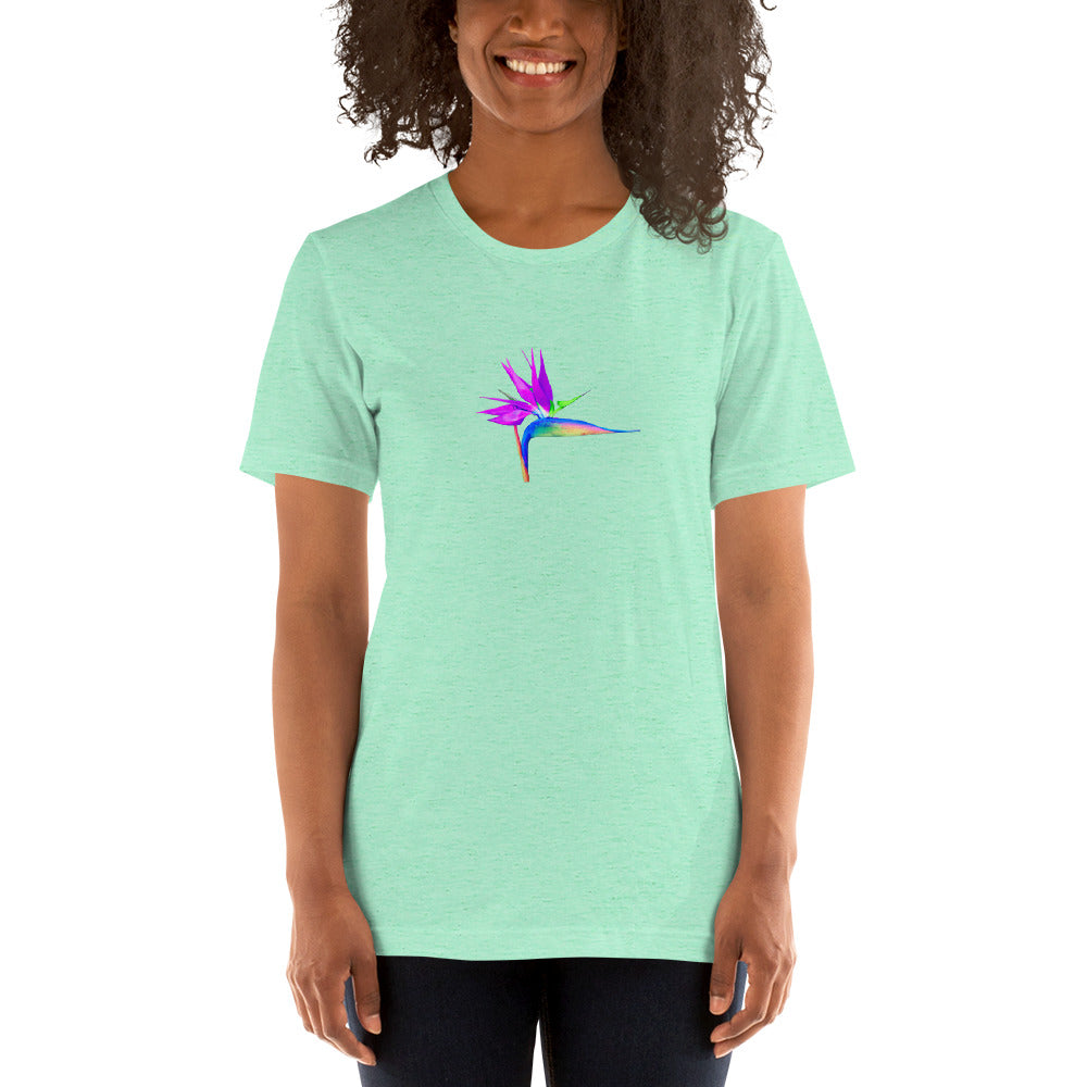 Bird of Paradise Rainbow Short-Sleeve Unisex T-Shirt