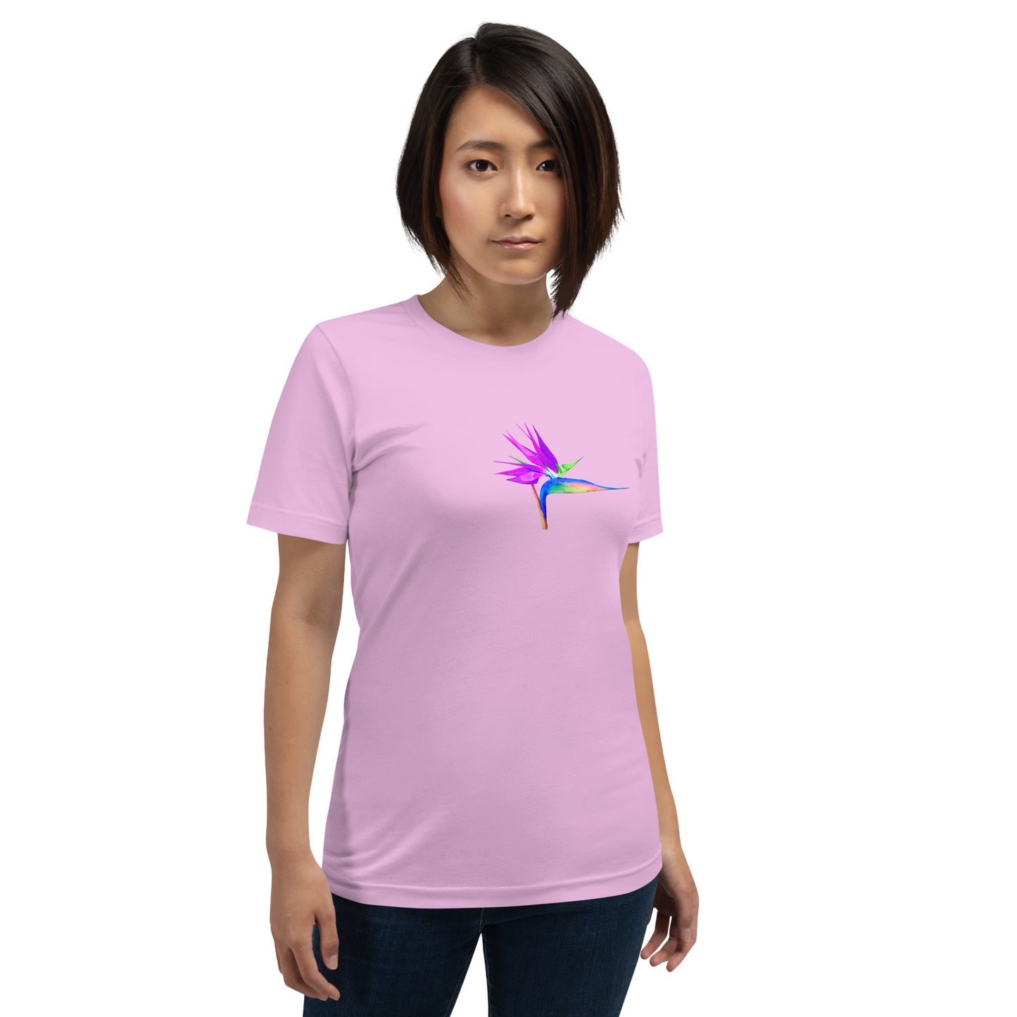 Bird of Paradise Rainbow Short-Sleeve Unisex T-Shirt