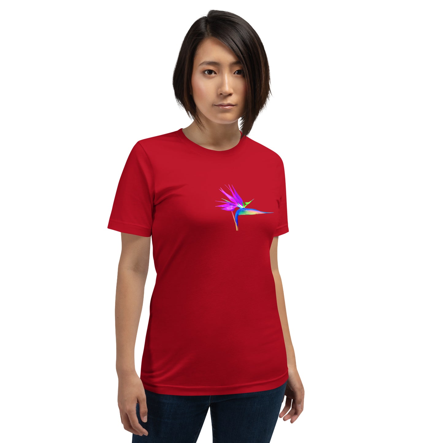 Bird of Paradise Rainbow Short-Sleeve Unisex T-Shirt