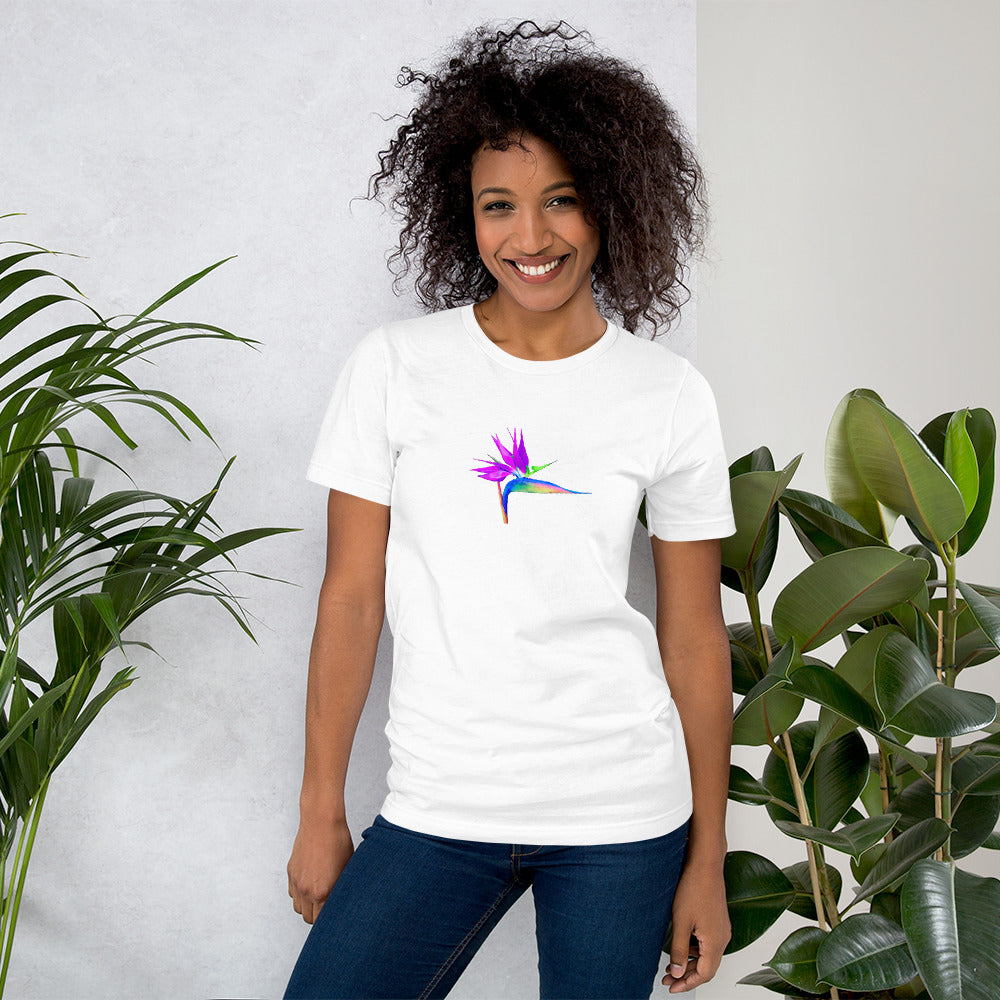 Bird of Paradise Rainbow Short-Sleeve Unisex T-Shirt